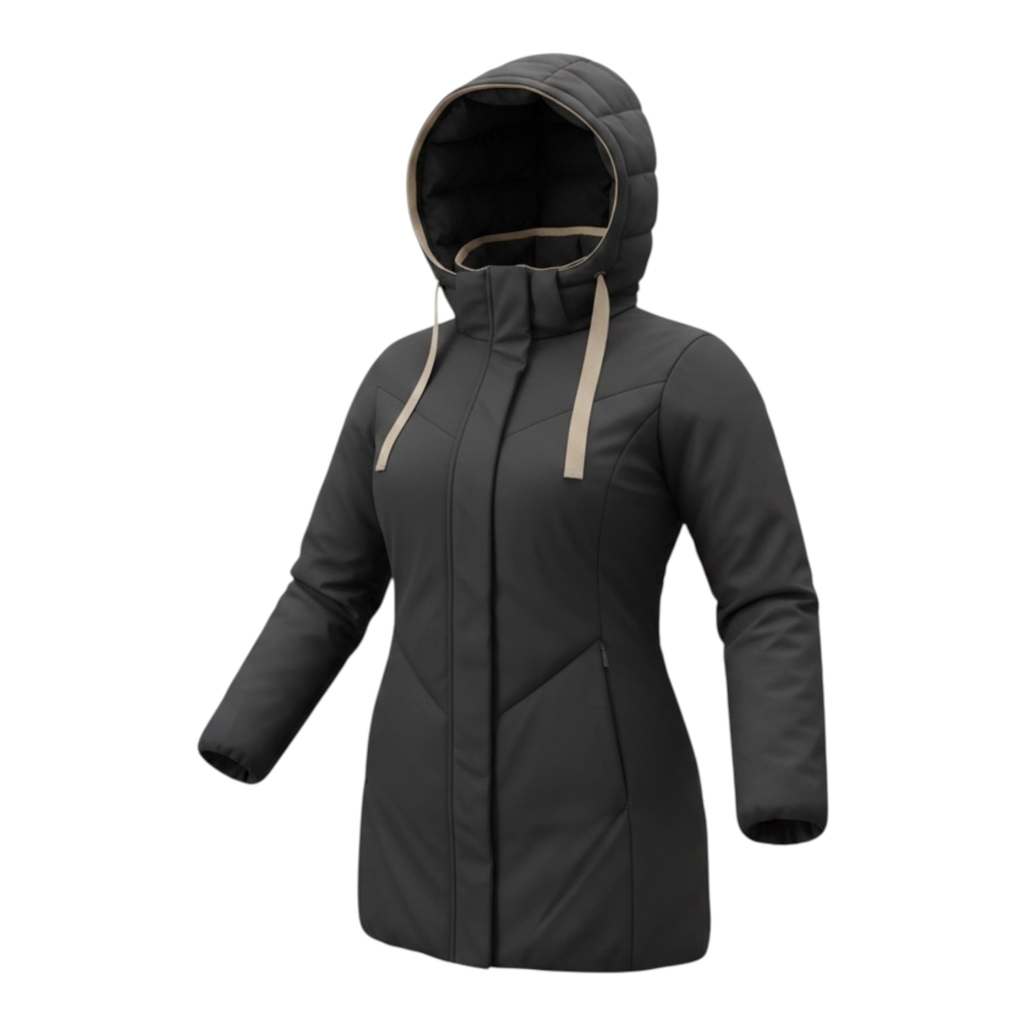 Suns Giubbino Tina Unita con Zip E Cappuccio Nero per Bambina GBS63040D NERO SUNS 