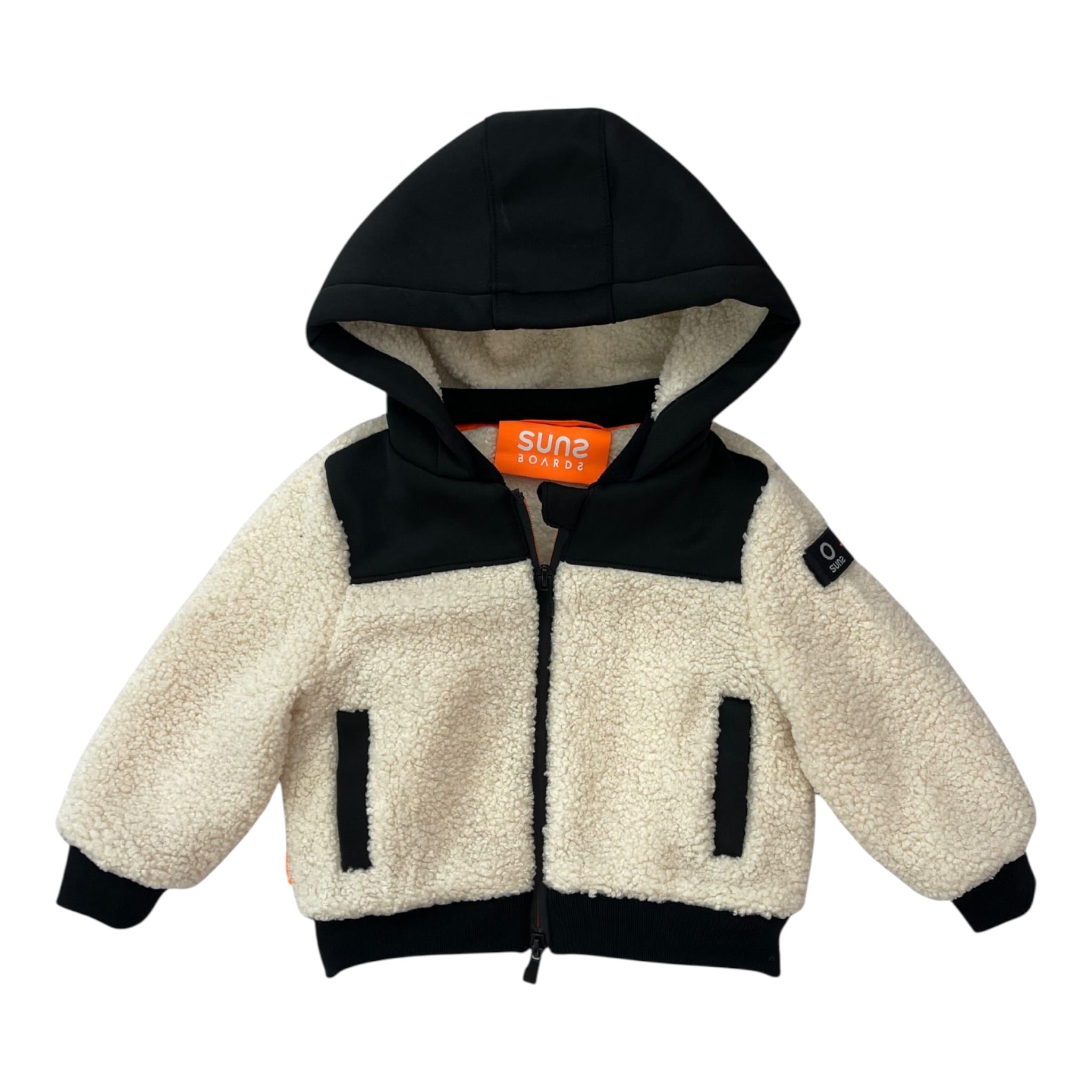 Suns Giubbino Bicolore con Cappuccio Panna per Neonato GBS6306UB PANNA SUNS 