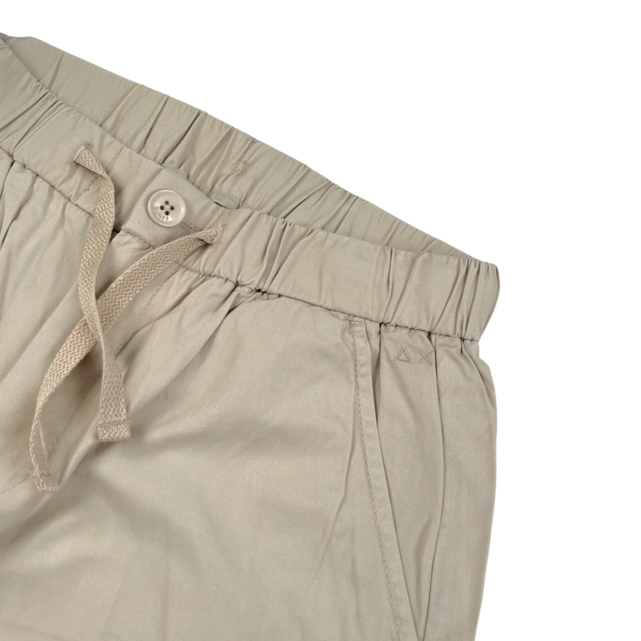 Suns68 Bermuda tinta unita con Elastico In Vita Beige per Bambino B3530604 BEIGE SUNS68 