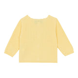 Tartine Et Chocolat Cardigan tinta unita con Ricami Giallo per Neonata CA18011 GIALLO TARTINE ET CHOCOLAT 