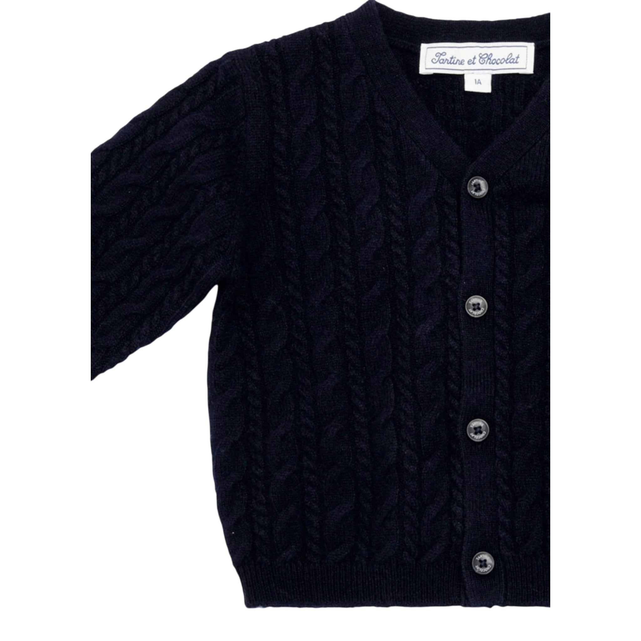 Tartine Et Chocolat Cardigan tinta unita Blu per Neonato CB18001N BLU TARTINE ET CHOCOLAT 