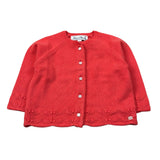 Tartine Et Chocolat Cardigan tinta unita con Ricami Corallo per Bambina CB18101J CORALLO TARTINE ET CHOCOLAT 