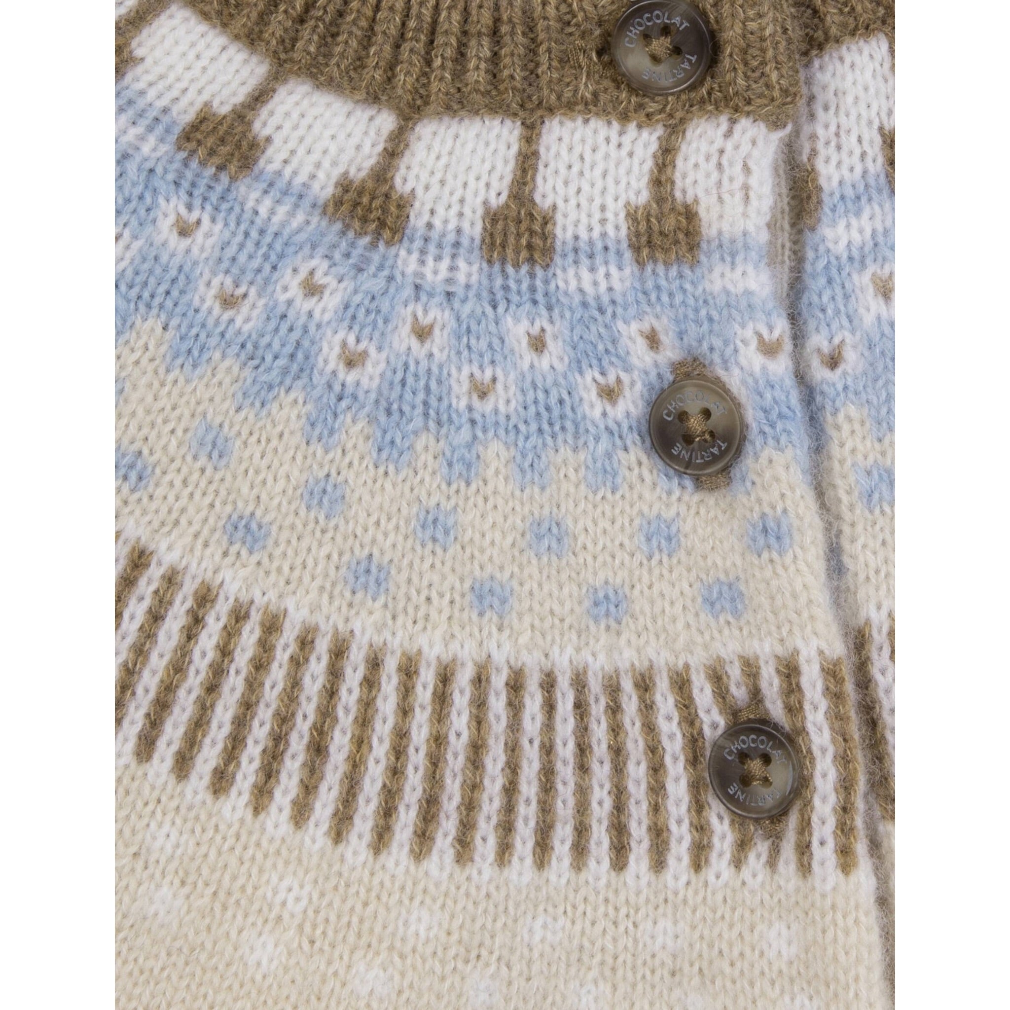 Tartine Et Chocolat Maglia Girocollo tinta unita con Ricami Beige per Bambino CB1831 BEIGE TARTINE ET CHOCOLAT 