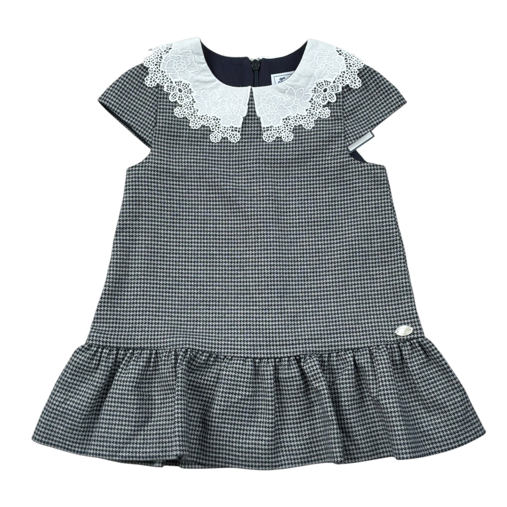 Tartine Et Chocolat Abito Bicolore con Fantasia E Colletto Blu per Bambina CB30071J BLU TARTINE ET CHOCOLAT 