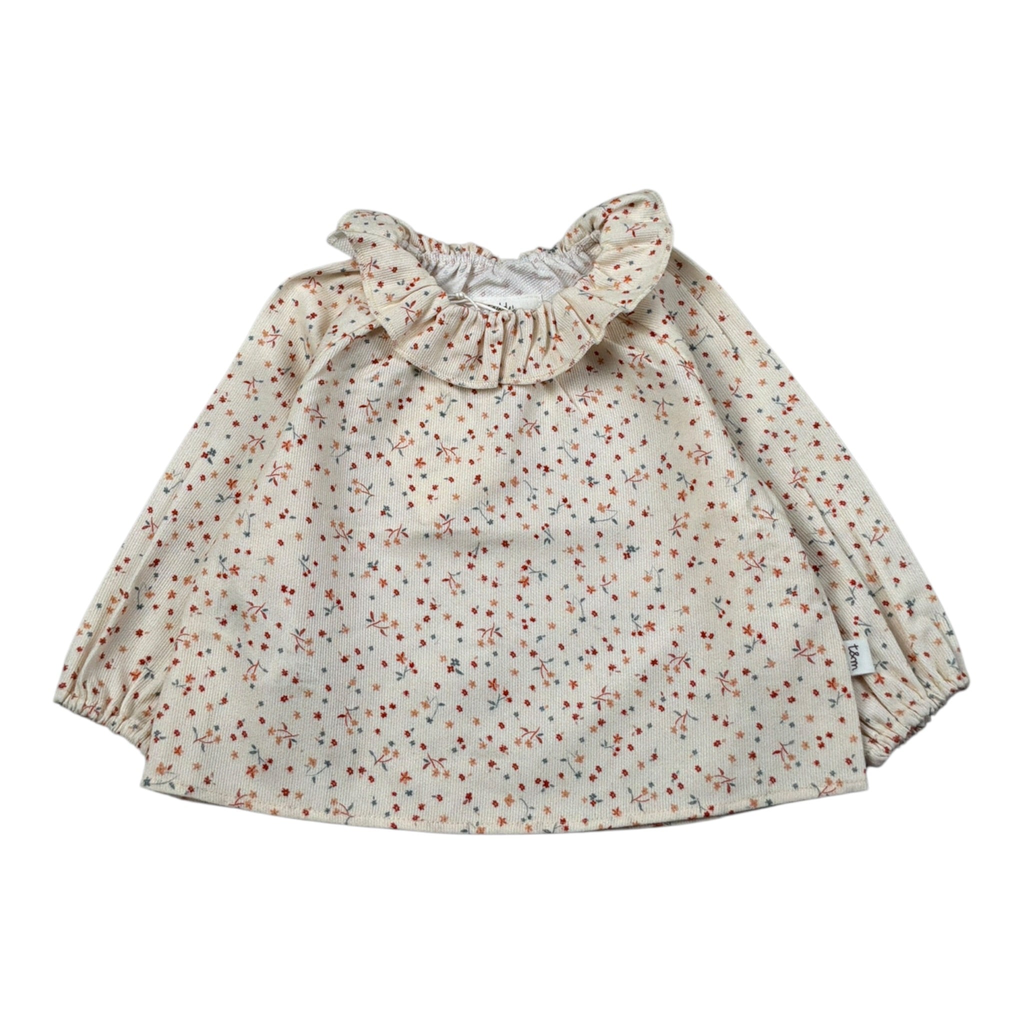 Teddy E Minou Camicia tinta unita con Stampa Fiori Beige per Neonata A25TCL0003C4147 BEIGE TEDDY E MINOU 
