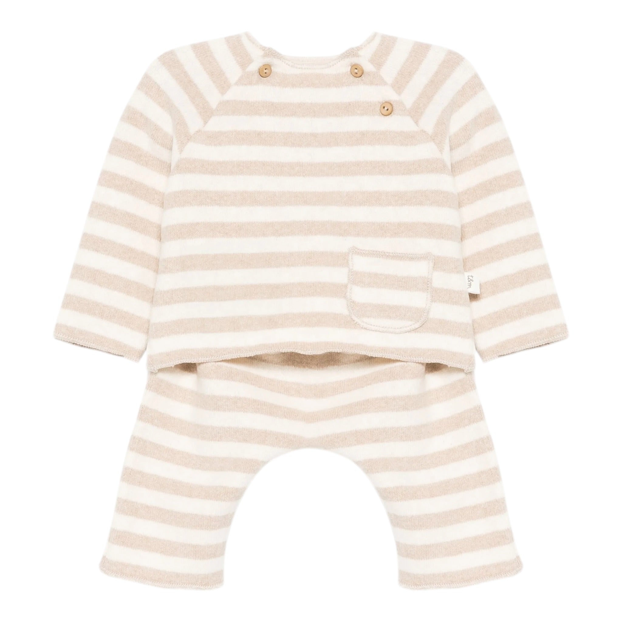 Teddy E Minou Completo 2 Pezzi Shirt-Pantalone Beige per Neonato A25TDF0003M1091 BEIGE TEDDY E MINOU 