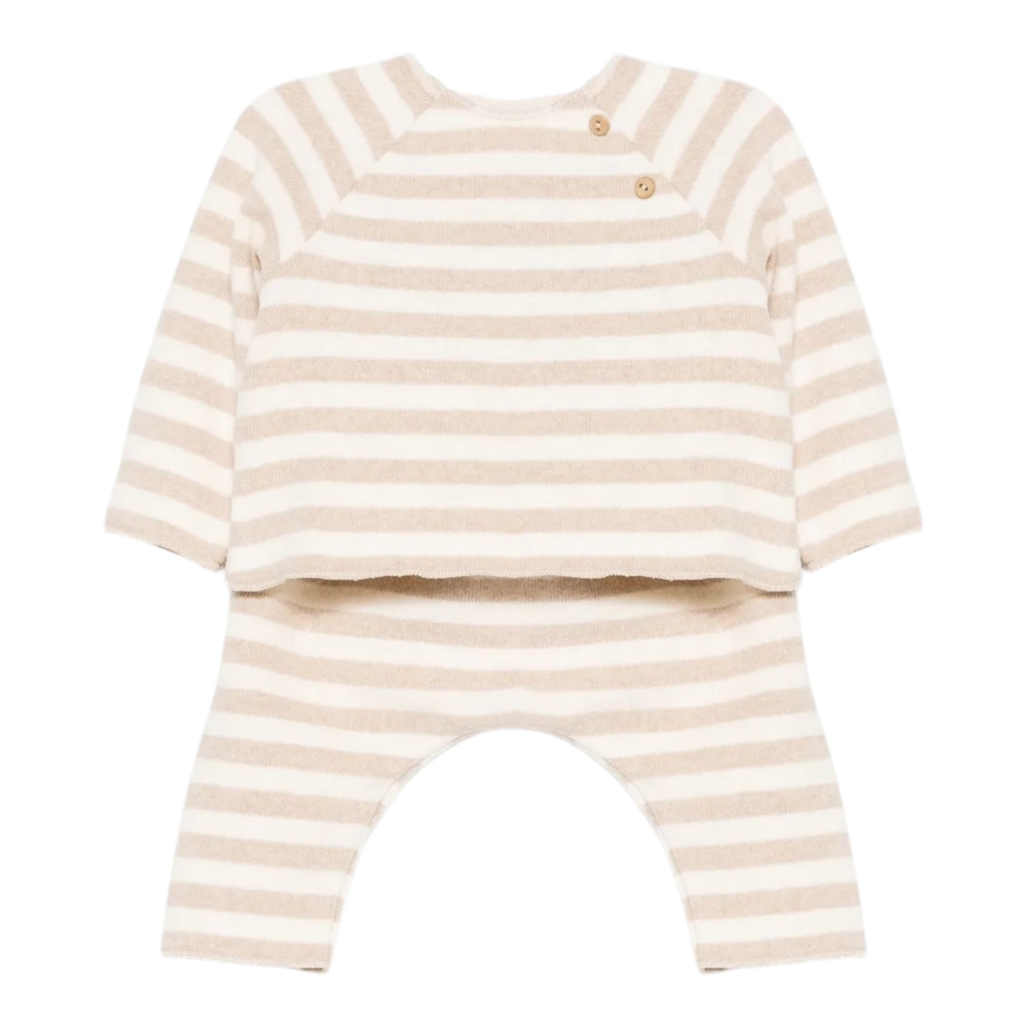 Teddy E Minou Completo 2 Pezzi Shirt-Pantalone Beige per Neonato A25TDF0003M1091 BEIGE TEDDY E MINOU 