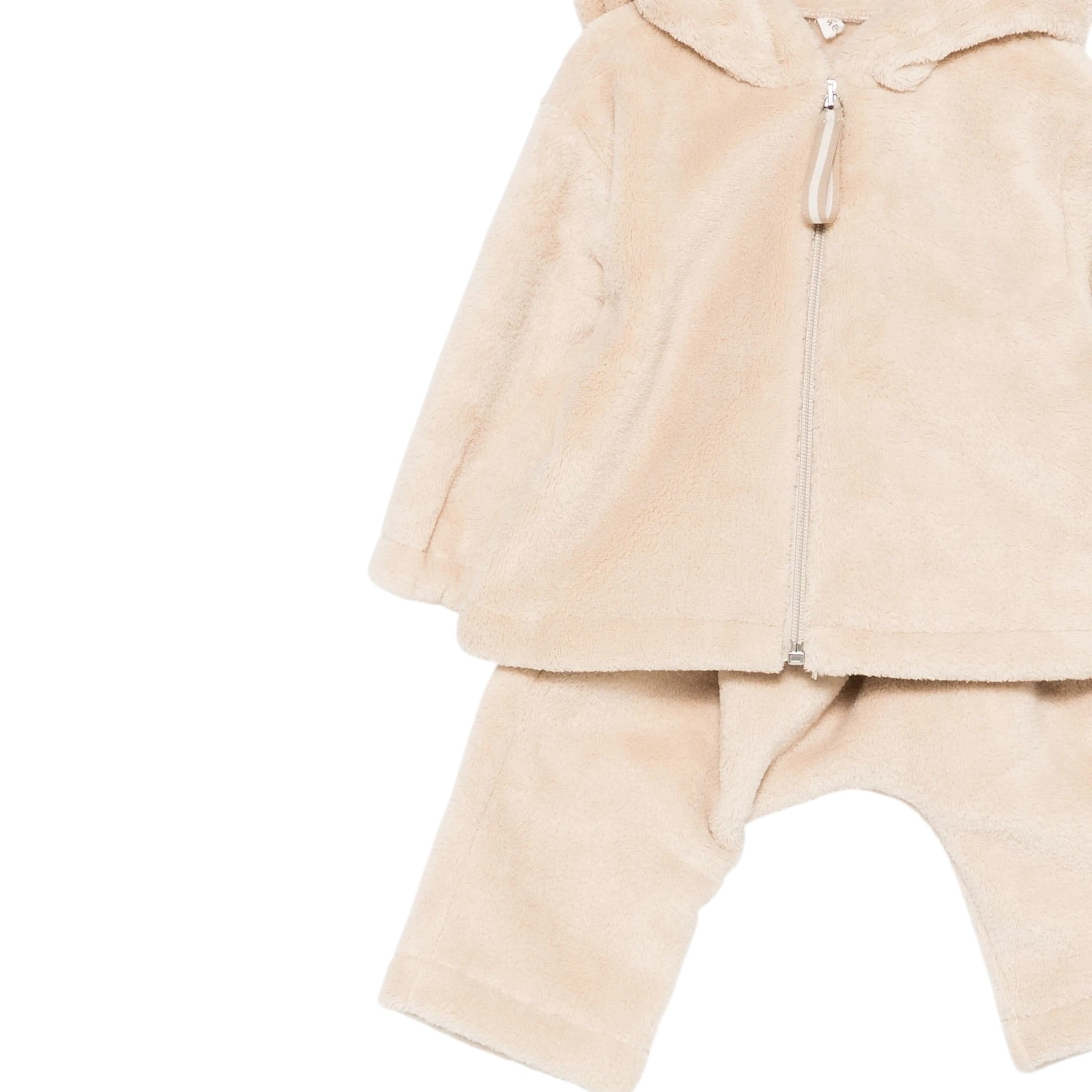 Teddy E Minou Completo 2 Pezzi Felpa-Pantalone tinta unita Beige per Neonato A25TDF005PE022 BEIGE TEDDY E MINOU 