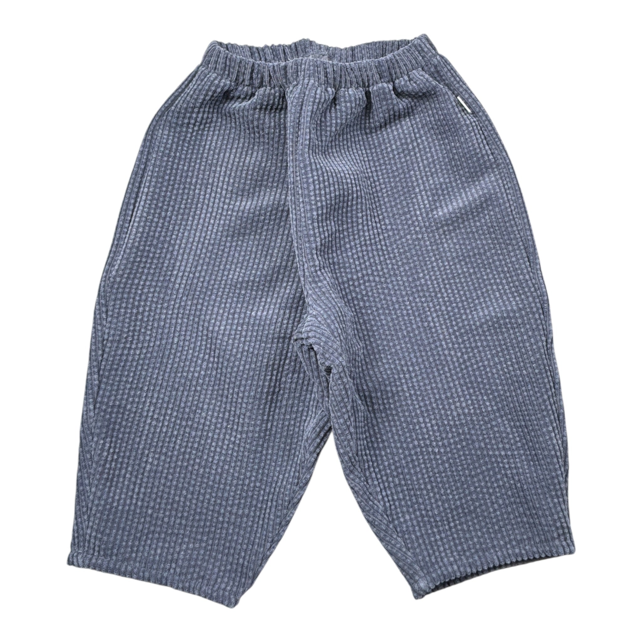 Teddy E Minou Pantalone tinta unita con Elastico In Vita Blu per Neonato A25TPL0004V0020X BLU TEDDY E MINOU 