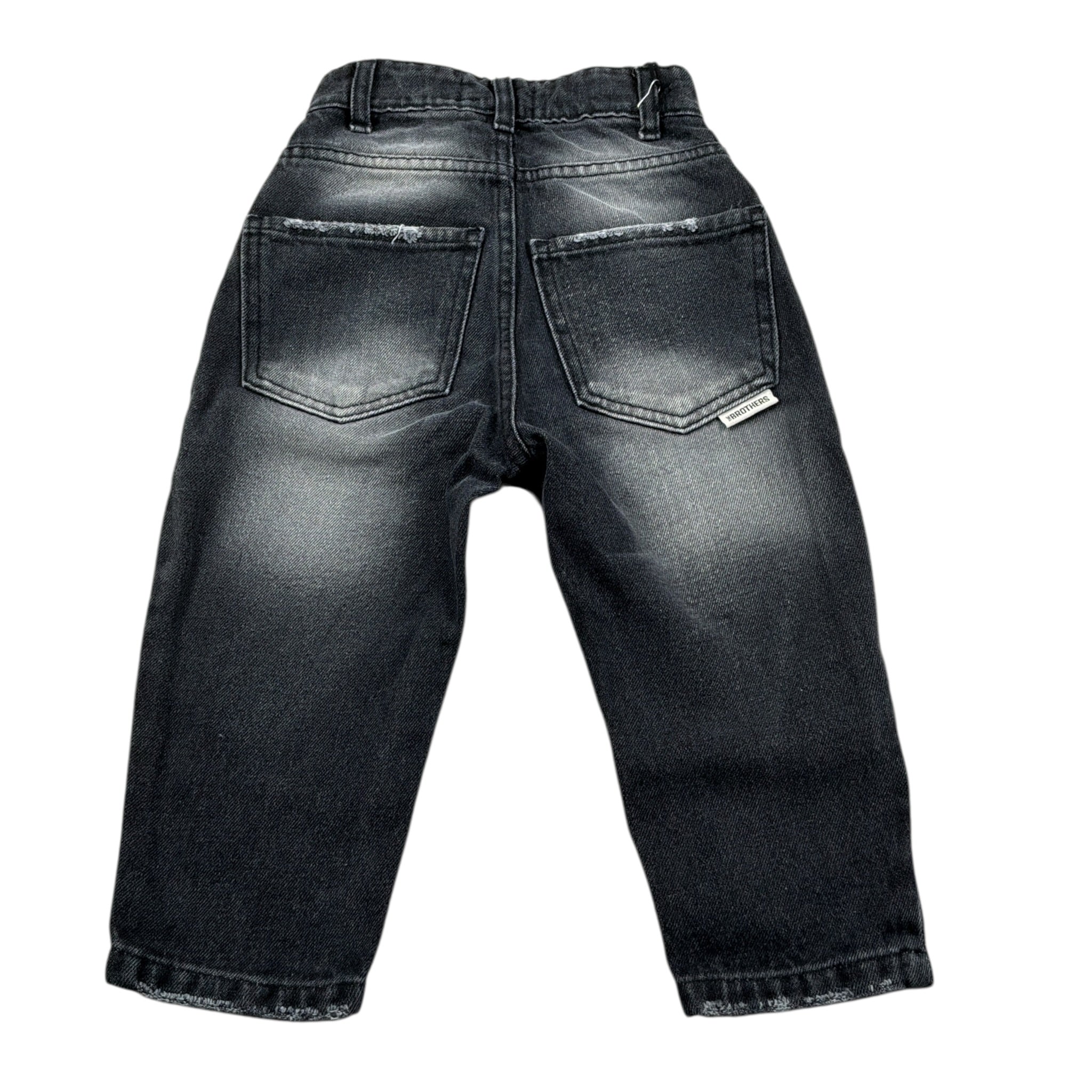 The Brothers Jeans tinta unita con Girovita Regolabile Nero per Bambino TK030 NERO THE BROTHERS 