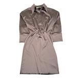 The M.. Abito tinta unita Modello Camicia Marrone per Bambina 023490 MARRONE THE M.. 