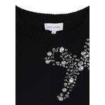 The Marc Jacobs Maglia Girocollo tinta unita con Applicazioni Nero per Bambina W60569 NERO THE MARC JACOBS 