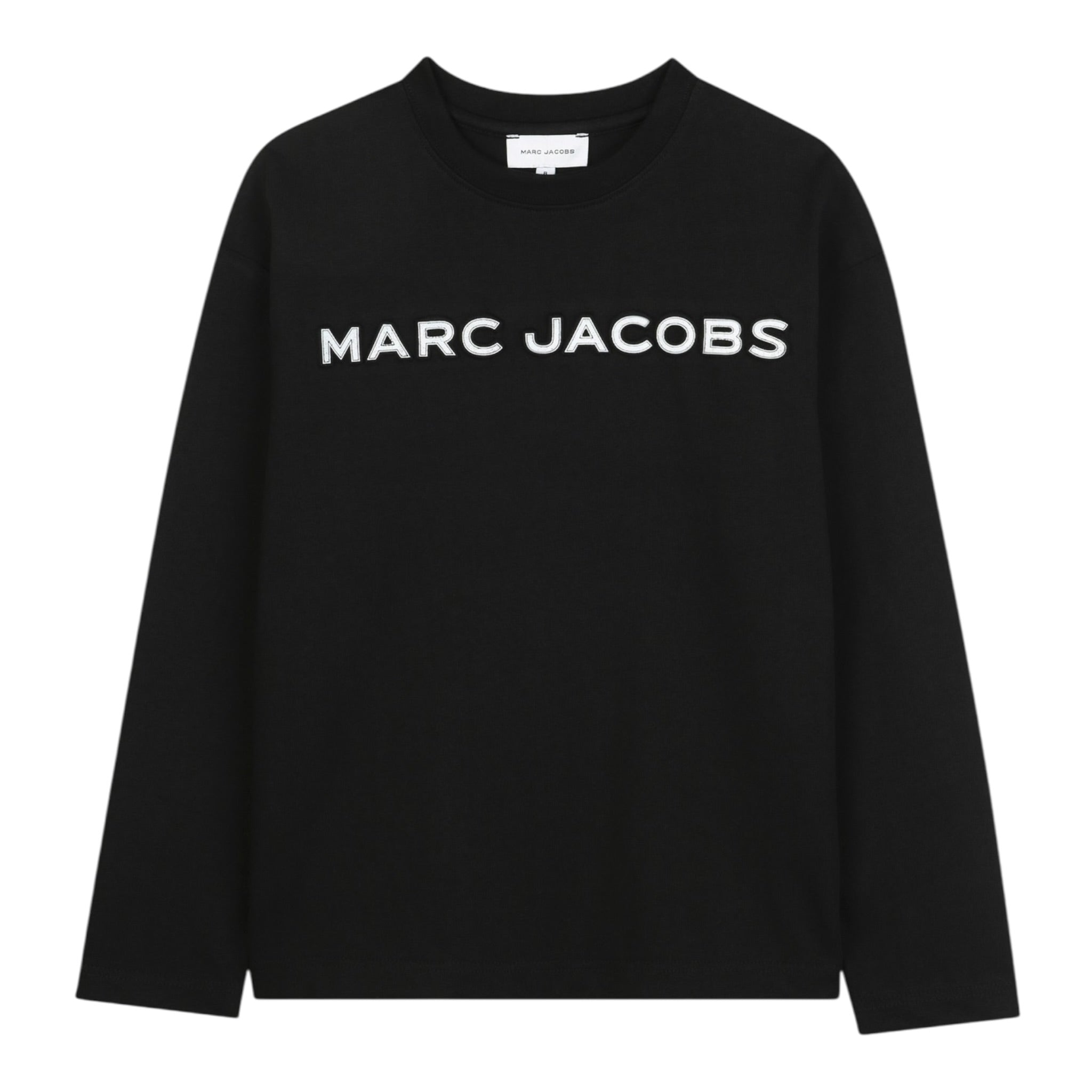 The Marc Jacobs Shirt Girocollo tinta unita con Stampa Nero per Neonato W60619 NERO THE MARC JACOBS 