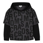 The Marc Jacobs Felpa Chiusa con Cappuccio tinta unita Grigio per Bambino W60626 GRIGIO THE MARC JACOBS 