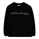 The Marc Jacobs Felpa Chiusa Girocollo tinta unita con Logo Nero per Bambino W60634 NERO THE MARC JACOBS 