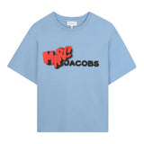 The Marc Jacobs T-Shirt Girocollo tinta unita con Stampa Azzurro per Neonato W60636N AZZURRO THE MARC JACOBS 