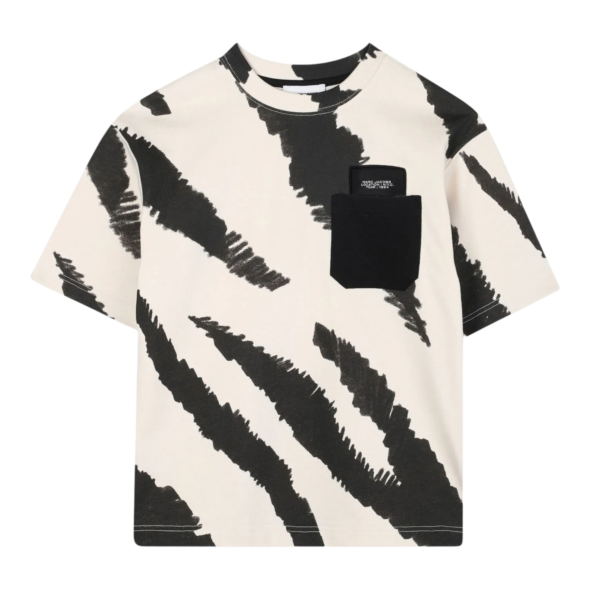 The Marc Jacobs T-Shirt Girocollo tinta unita con Stampe Panna per Bambino W60638 PANNA THE MARC JACOBS 