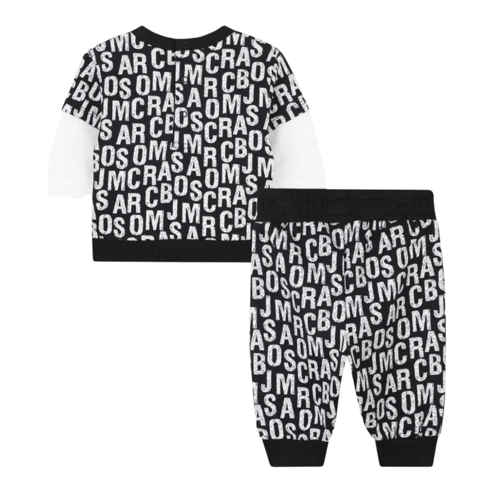 The Marc Jacobs Completo 2 Pezzi Felpa-Pantalone tinta unita Nero per Neonato W60662 NERO THE MARC JACOBS 