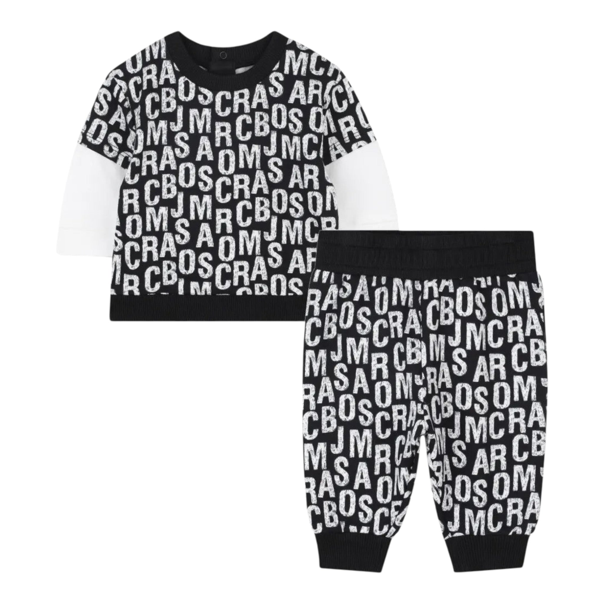 The Marc Jacobs Completo 2 Pezzi Felpa-Pantalone tinta unita Nero per Neonato W60662 NERO THE MARC JACOBS 