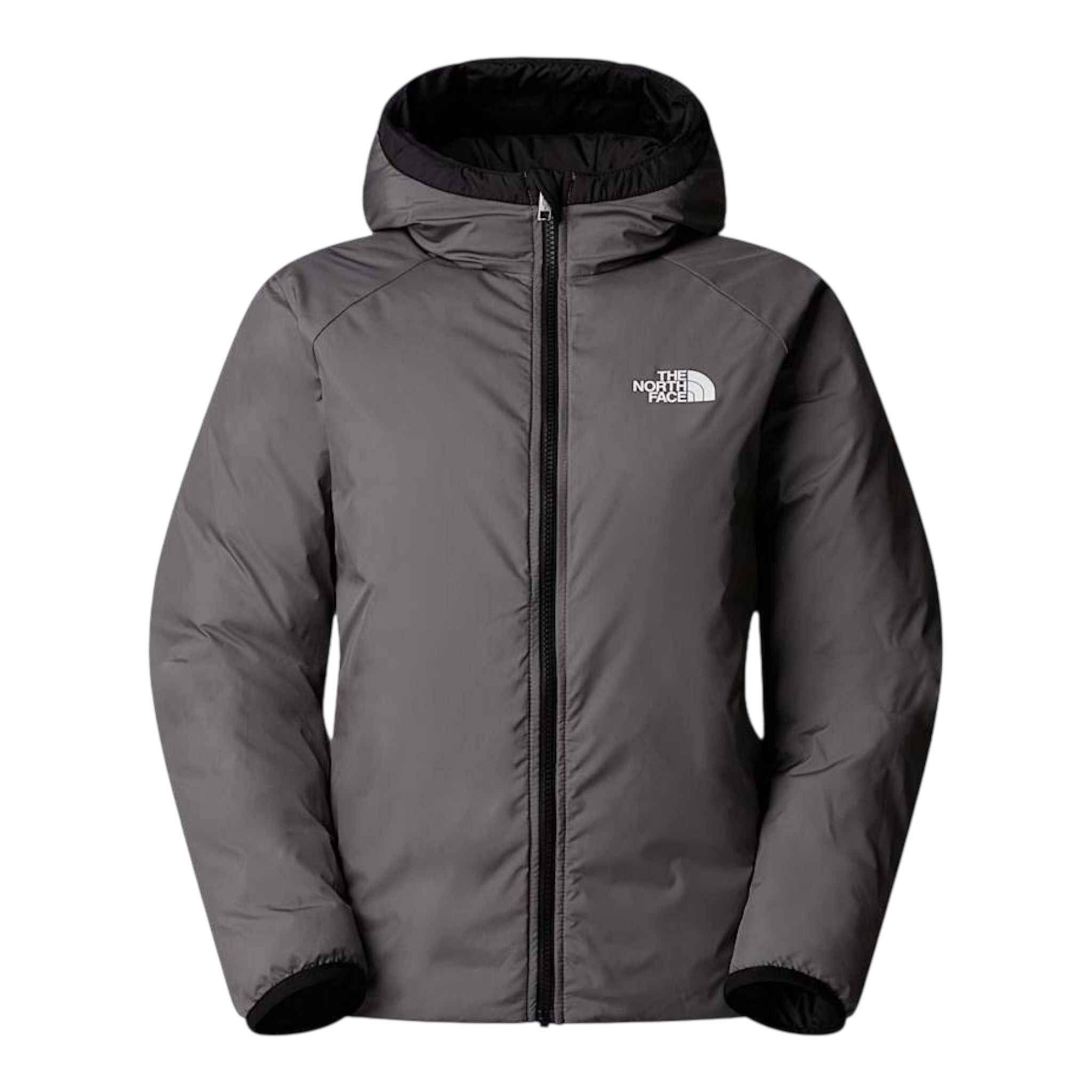 The North Face Giubbino Reversibile con Zip E Cappuccio Nero/Grigio per Bambina NF0A88UEW00 NERO/GRIGIO THE NORTH FACE 