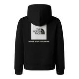 The North Face Felpa tinta unita con Stampa E Cappuccio Nero per Bambino NF0A89H9JK3X NERO THE NORTH FACE 