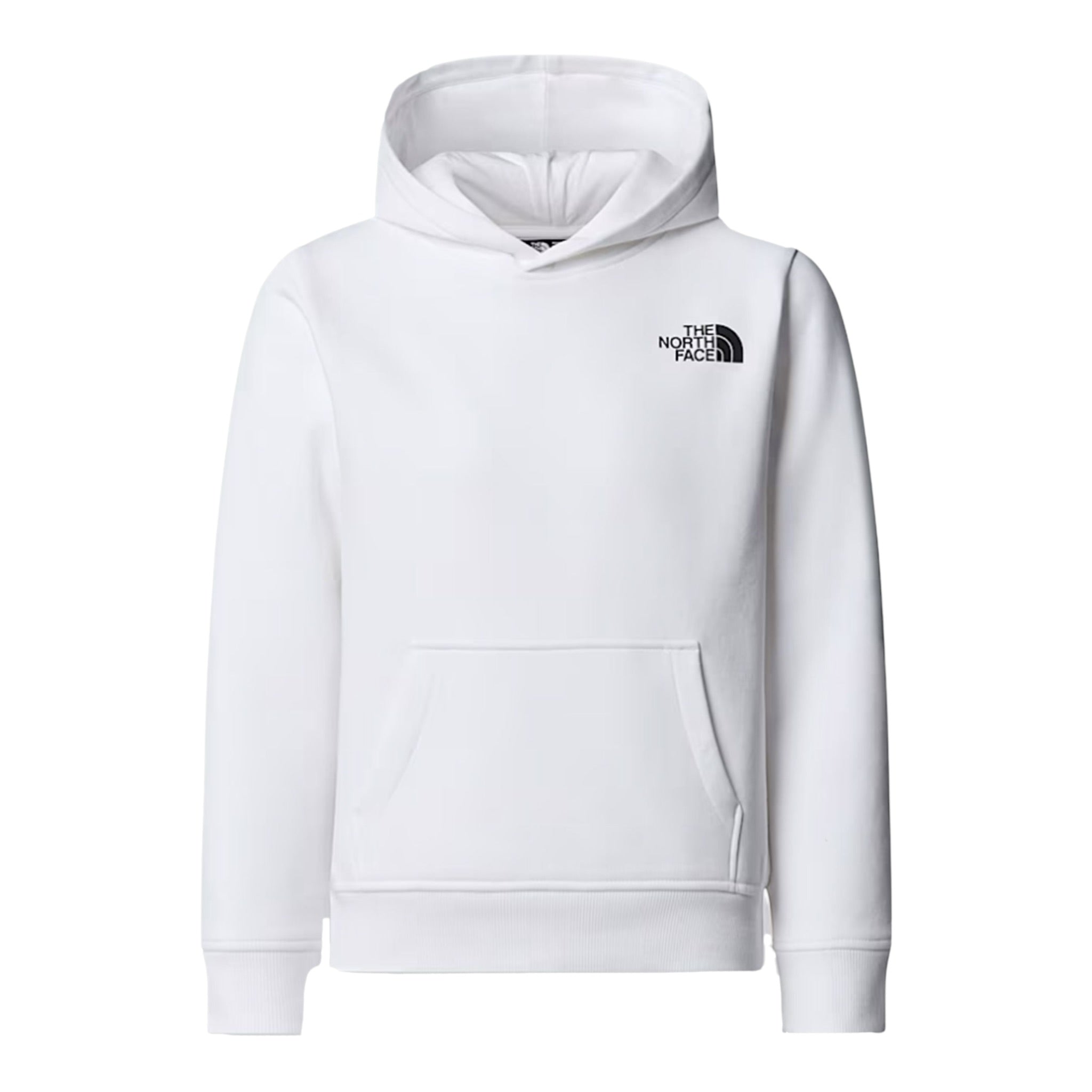 The North Face Felpa Chiusa con Cappuccio tinta unita con Logo Bianco per Bambino NF0A89H9LA9 BIANCO THE NORTH FACE 