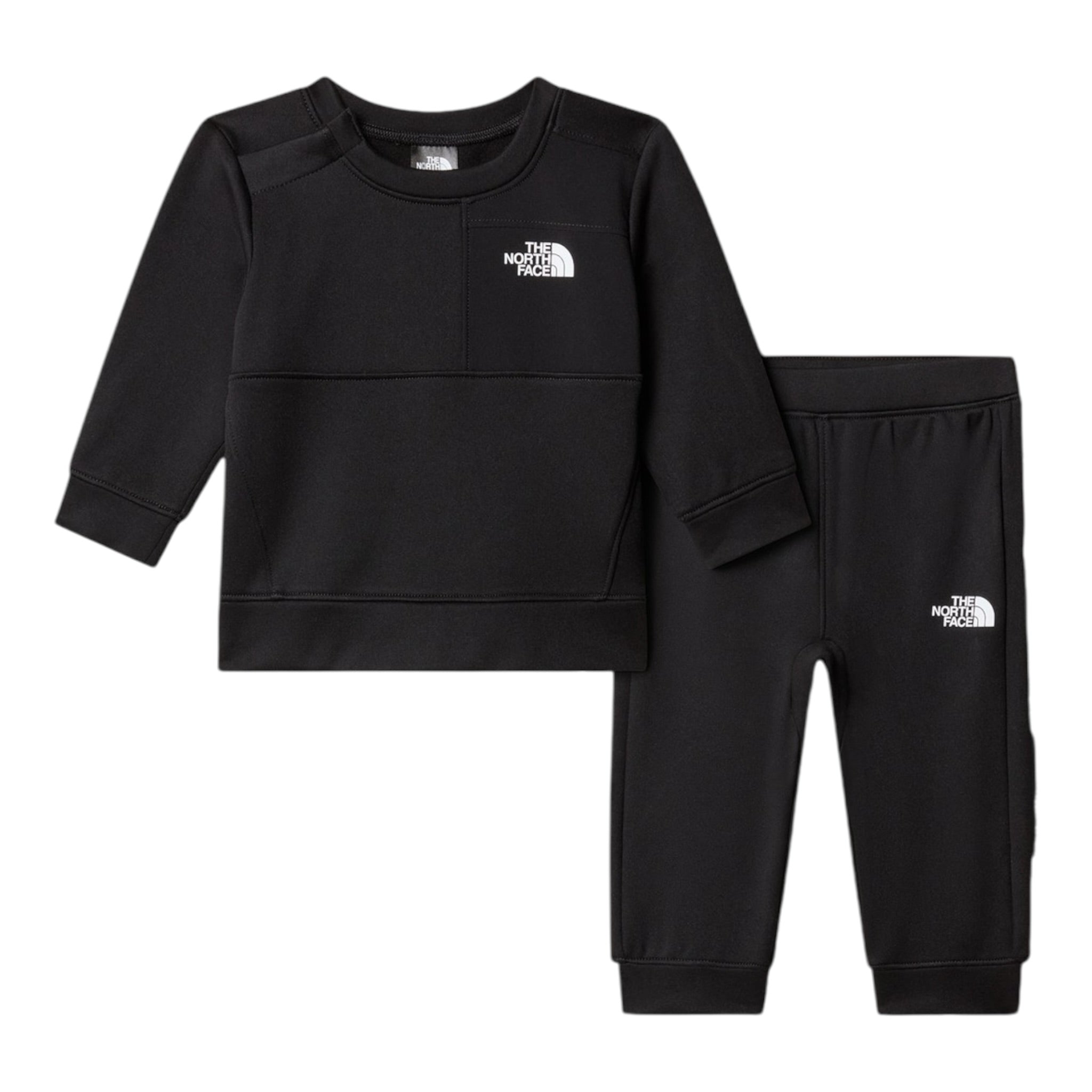 The North Face Completo 2 Pezzi Felpa-Pantalone tinta unita Nero per Neonato NF0A8CV1JK3 NERO THE NORTH FACE 