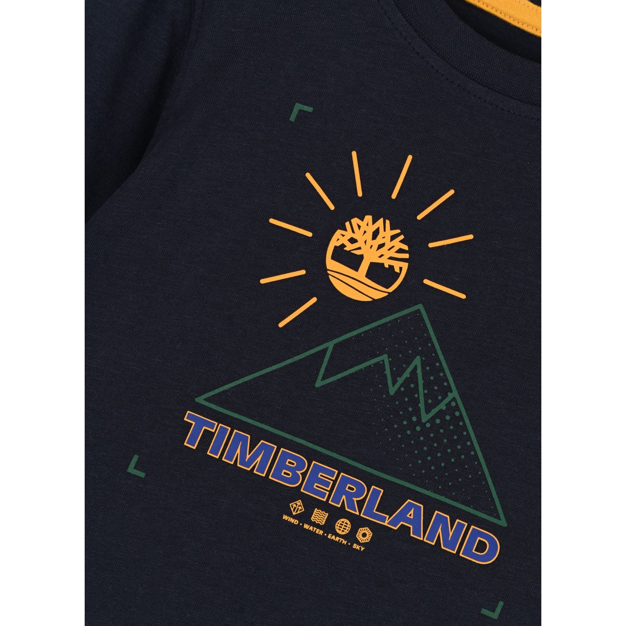 Timberland Shirt tinta unita con Stampa Blu per Bambino T25U30 BLU TIMBERLAND 