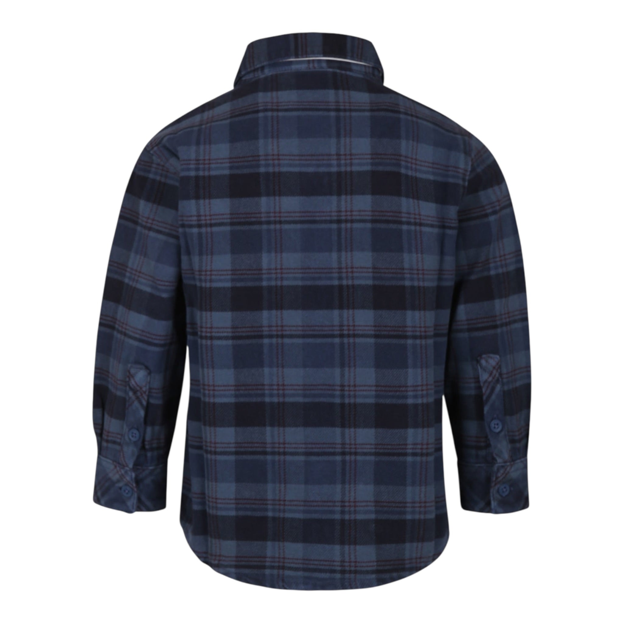 Timberland Camicia tinta unita con Fantasia A Quadri Petrolio per Bambino T60308 PETROLIO TIMBERLAND 