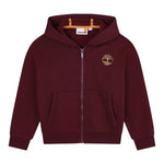 Timberland Felpa tinta unita con Cappuccio E Zip Bordeaux per Bambino T60326 BORDEAUX TIMBERLAND 