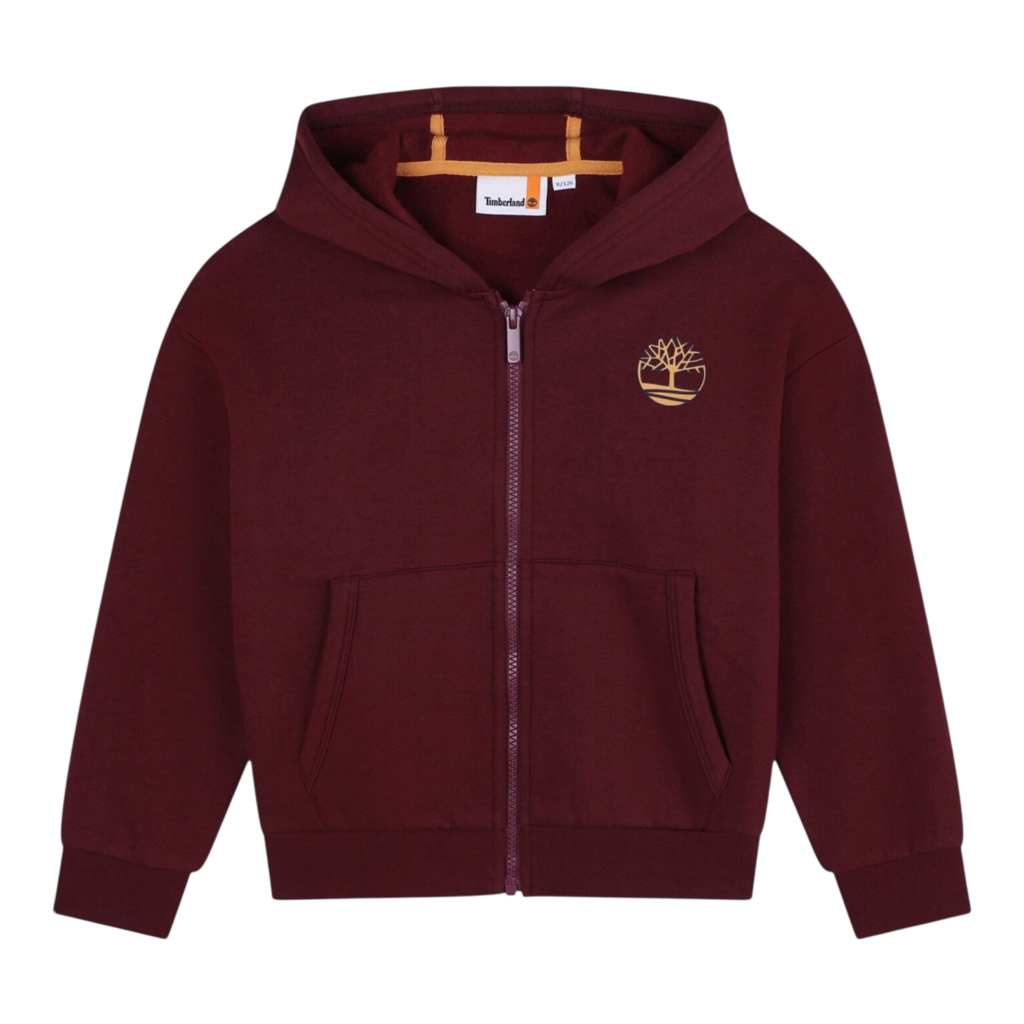 Timberland Felpa tinta unita con Cappuccio E Zip Bordeaux per Bambino T60326 BORDEAUX TIMBERLAND 