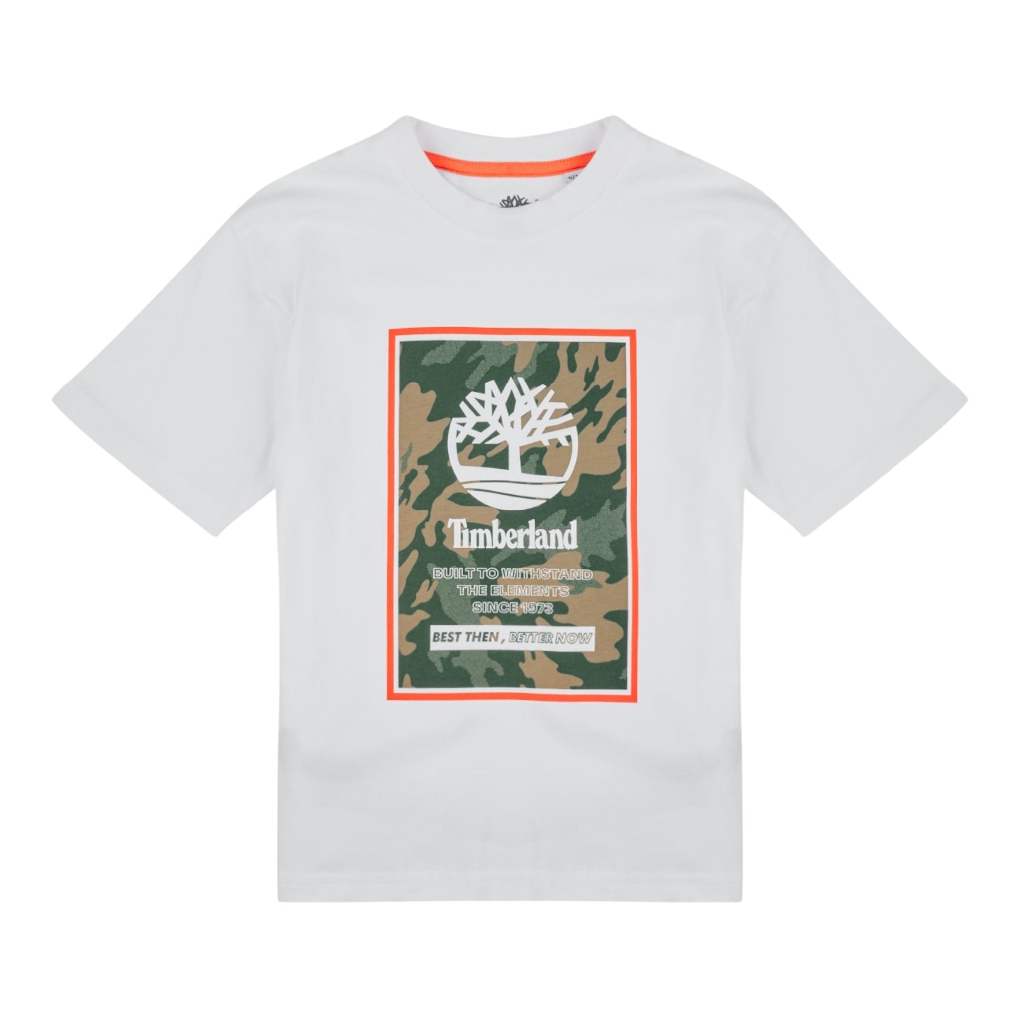 Timberland T-Shirt tinta unita con Stampa Bianco per Bambino T60427 BIANCO TIMBERLAND 