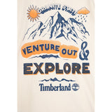 Timberland T-Shirt tinta unita con Stampa Beige per Bambino T60434 BEIGE TIMBERLAND 