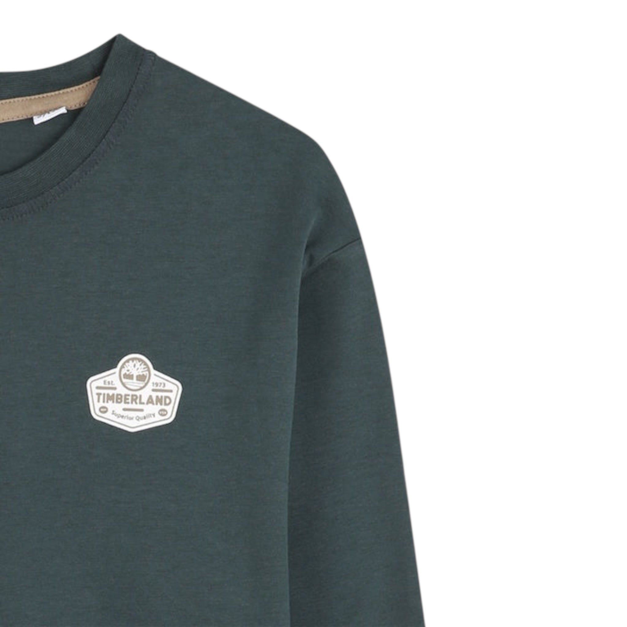 Timberland Shirt tinta unita con Stampa Verde per Bambino T60531 VERDE TIMBERLAND 