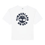 Timberland T-Shirt tinta unita con Stampa Bianco per Bambino T60532 BIANCO TIMBERLAND 