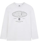 Timberland Shirt tinta unita con Stampa Bianco per Bambino T60538 BIANCO TIMBERLAND 