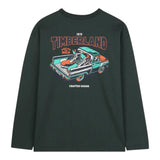 Timberland Shirt tinta unita con Stampa Verde per Bambino T60540 VERDE TIMBERLAND 