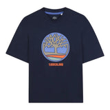Timberland T-Shirt tinta unita con Stampa Blu per Bambino T60541X BLU TIMBERLAND 