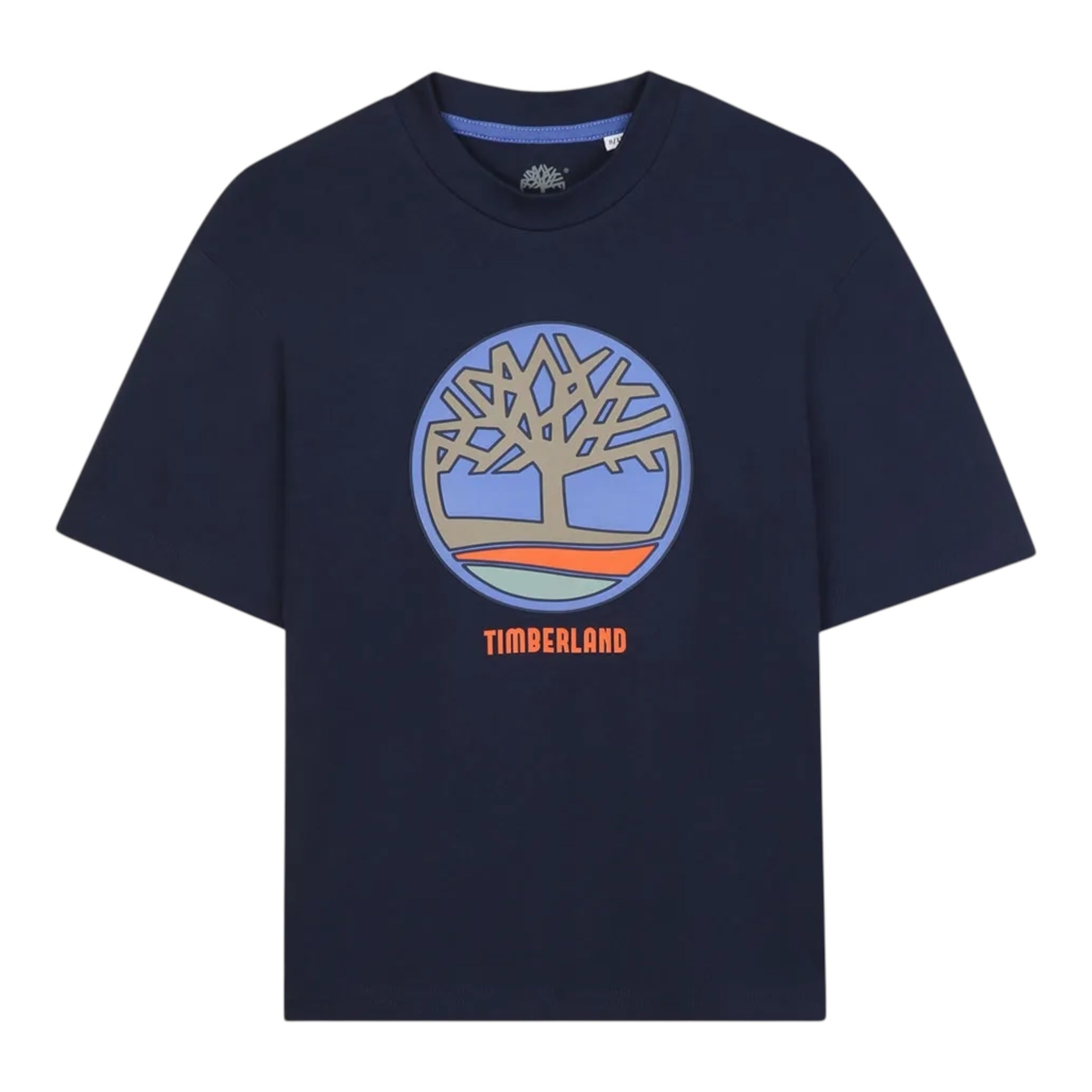 Timberland T-Shirt tinta unita con Stampa Blu per Bambino T60541X BLU TIMBERLAND 