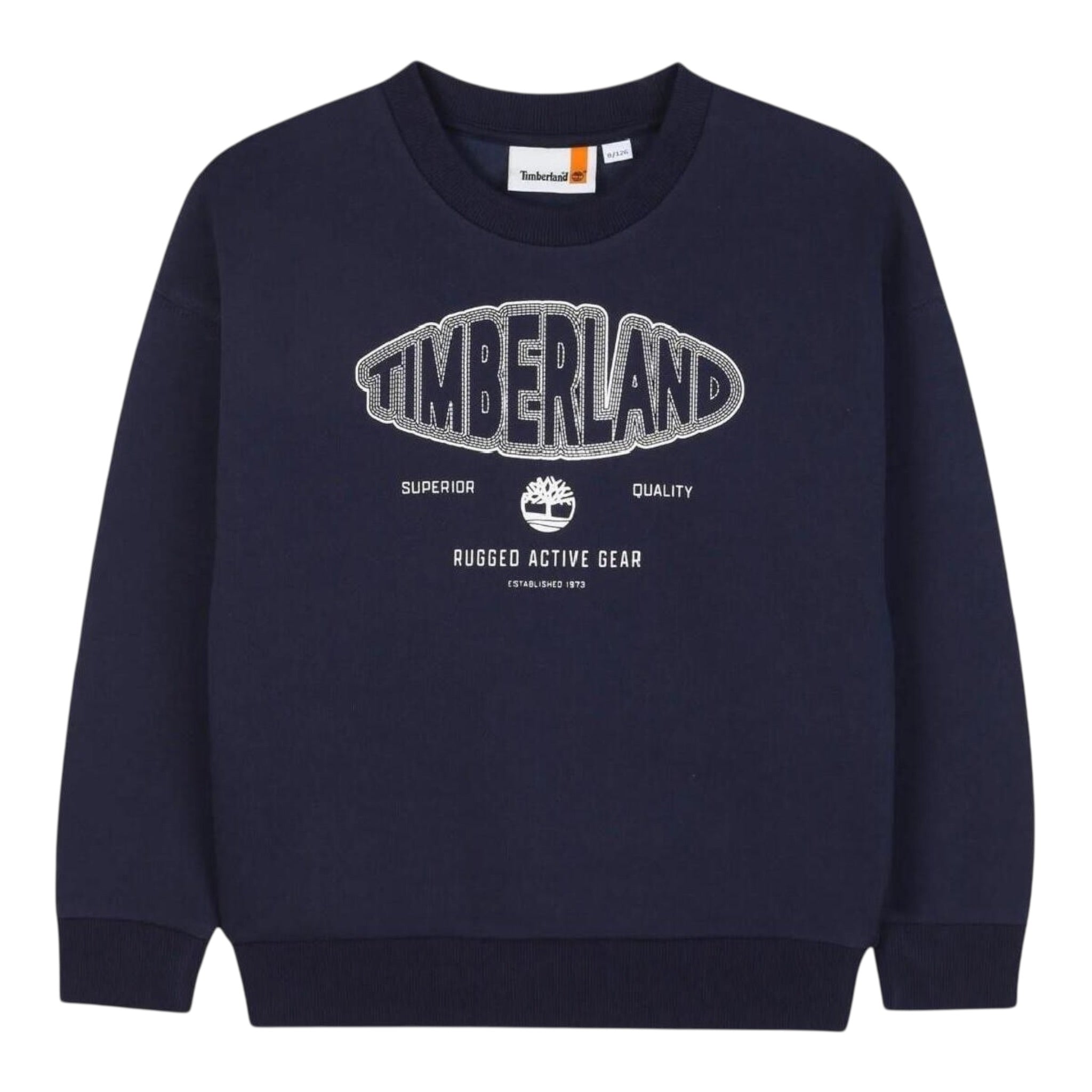 Timberland Felpa tinta unita con Girocollo Blu per Bambino T60544 BLU TIMBERLAND 