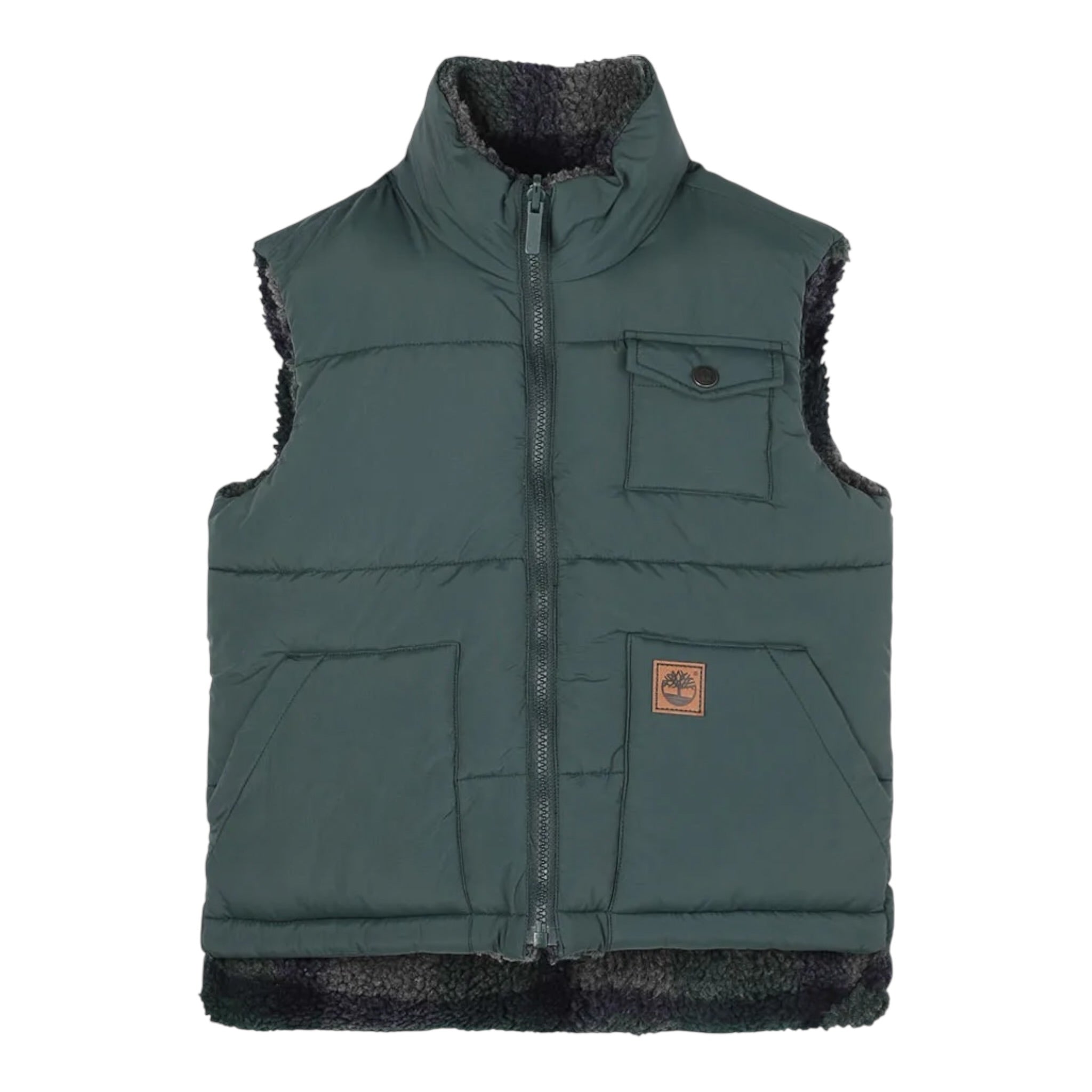 Timberland Giubbino Smanicato Reversibile Verde per Bambino T60547 VERDE TIMBERLAND 