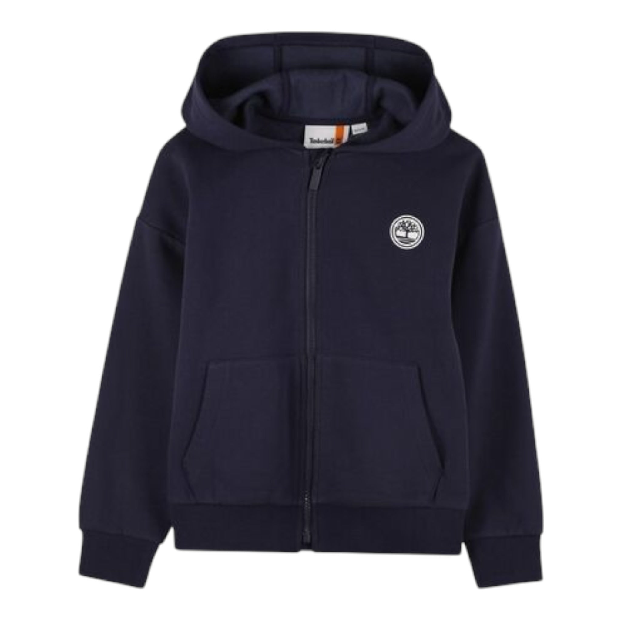 Timberland Felpa tinta unita con Zip E Cappuccio Blu per Bambino T60560 BLU TIMBERLAND 