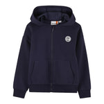 Timberland Felpa tinta unita con Zip E Cappuccio Blu per Bambino T60560X BLU TIMBERLAND 