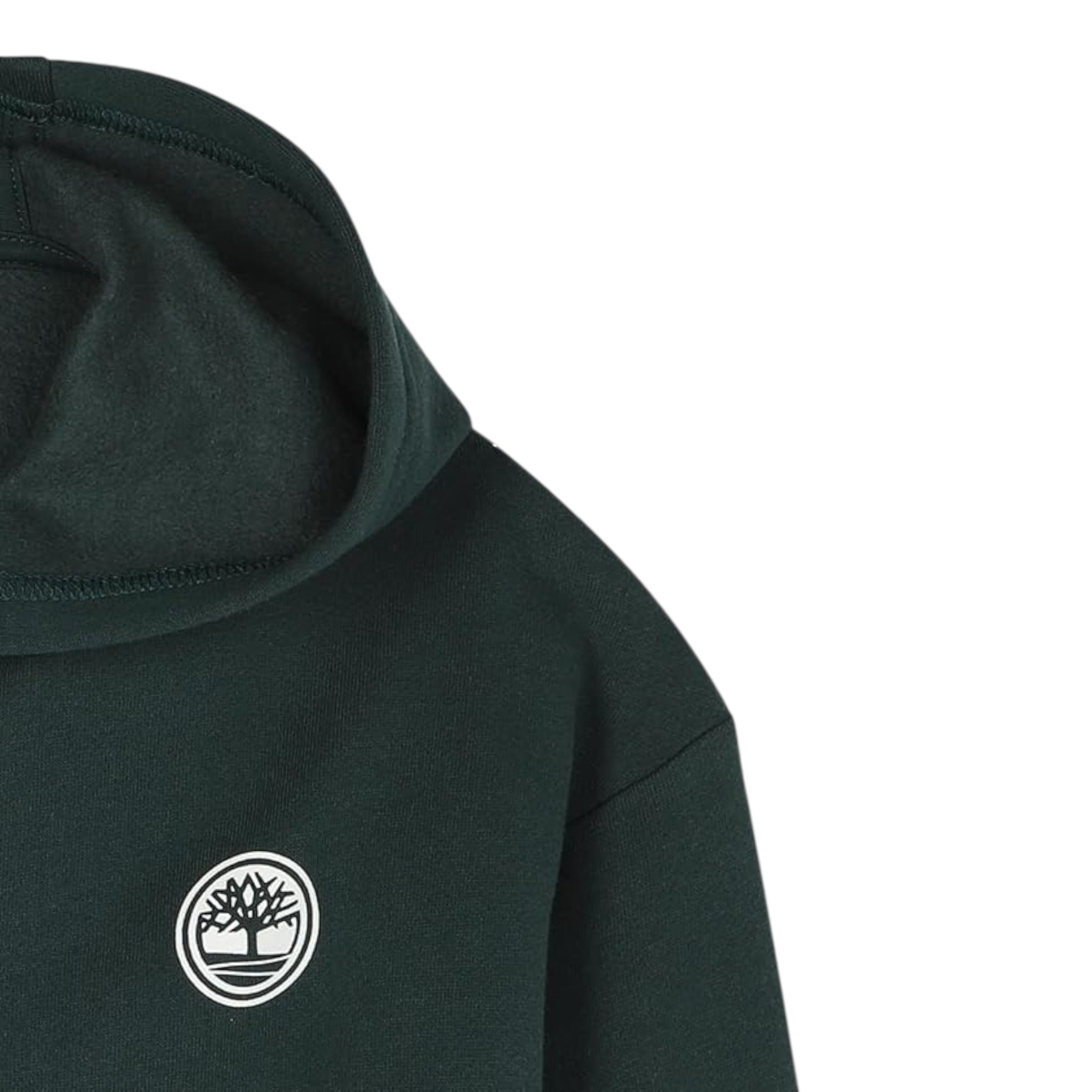Timberland Felpa tinta unita con Zip E Cappuccio Verde per Bambino T60560X VERDE TIMBERLAND 