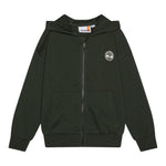 Timberland Felpa tinta unita con Zip E Cappuccio Verde per Bambino T60560XX VERDE TIMBERLAND 