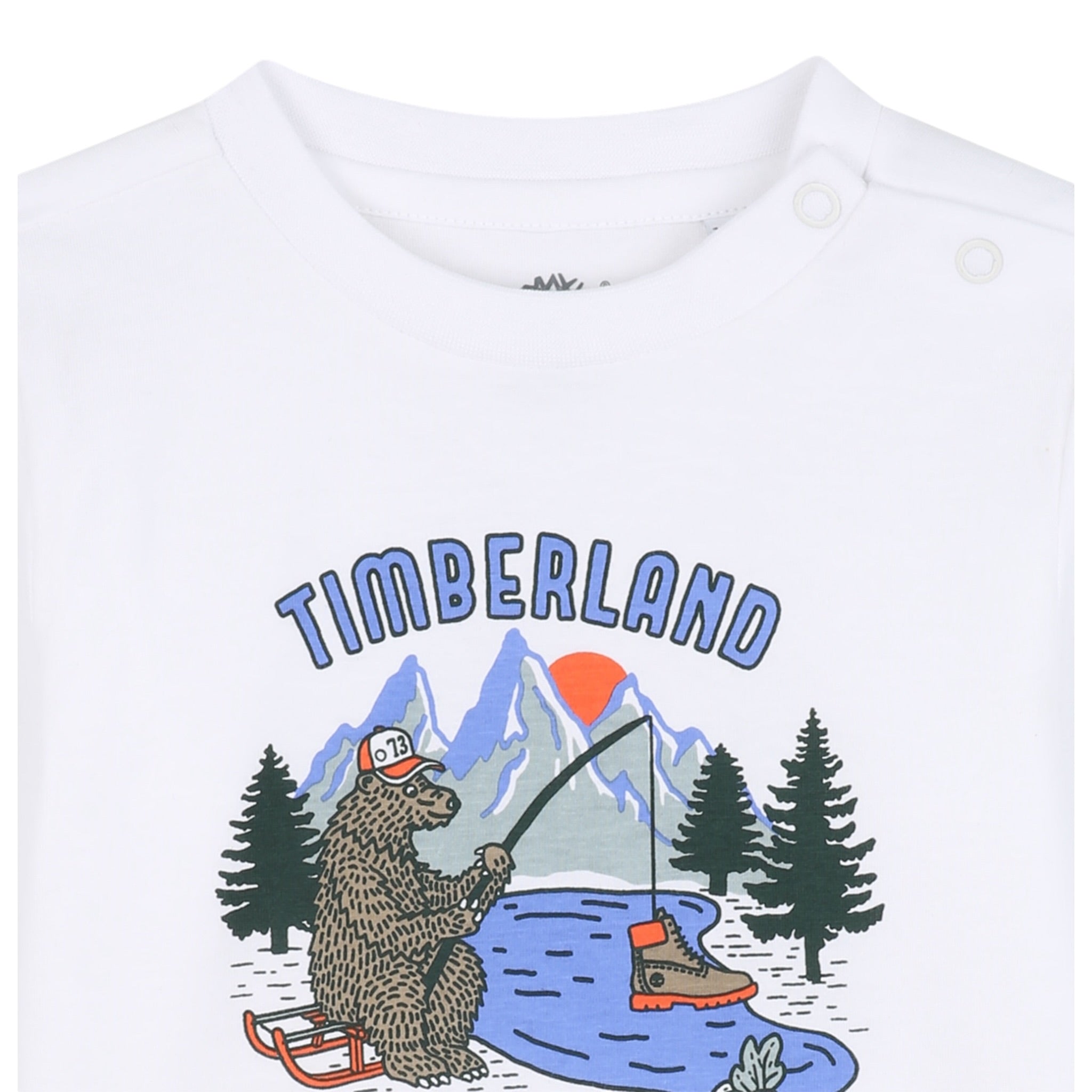 Timberland Shirt tinta unita con Stampa Bianco per Bambino T60584J BIANCO TIMBERLAND 