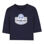 Timberland Shirt tinta unita Girocollo con Stampa Blu per Neonato T60588 BLU TIMBERLAND 