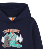 Timberland Felpa Chiusa con Cappuccio tinta unita Blu per Neonato T60592XX BLU TIMBERLAND 