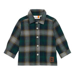 Timberland Camicia tinta unita con Fantasia A Quadri Verde per Bambino T60600J VERDE TIMBERLAND 
