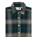 Timberland Camicia tinta unita con Fantasia A Quadri Verde per Bambino T60600J VERDE TIMBERLAND 